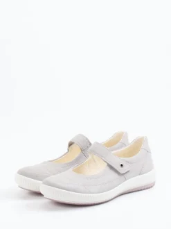Legero – Spangenpumps aus Veloursleder hellgrau