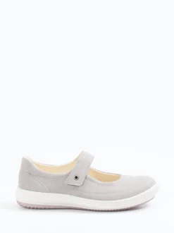 Legero – Spangenpumps aus Veloursleder hellgrau