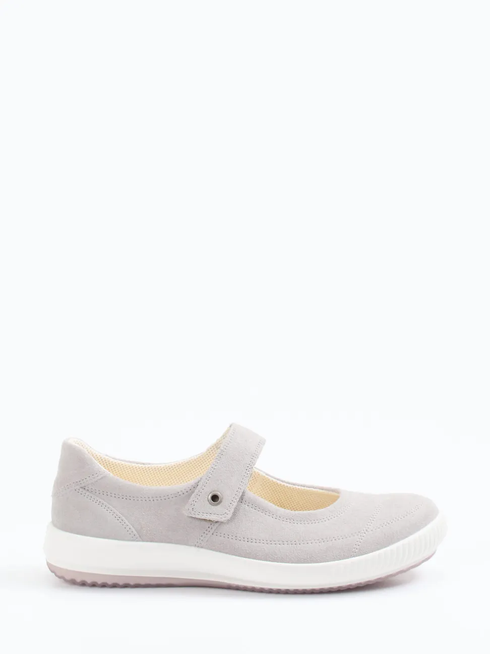 Legero – Spangenpumps aus Veloursleder hellgrau