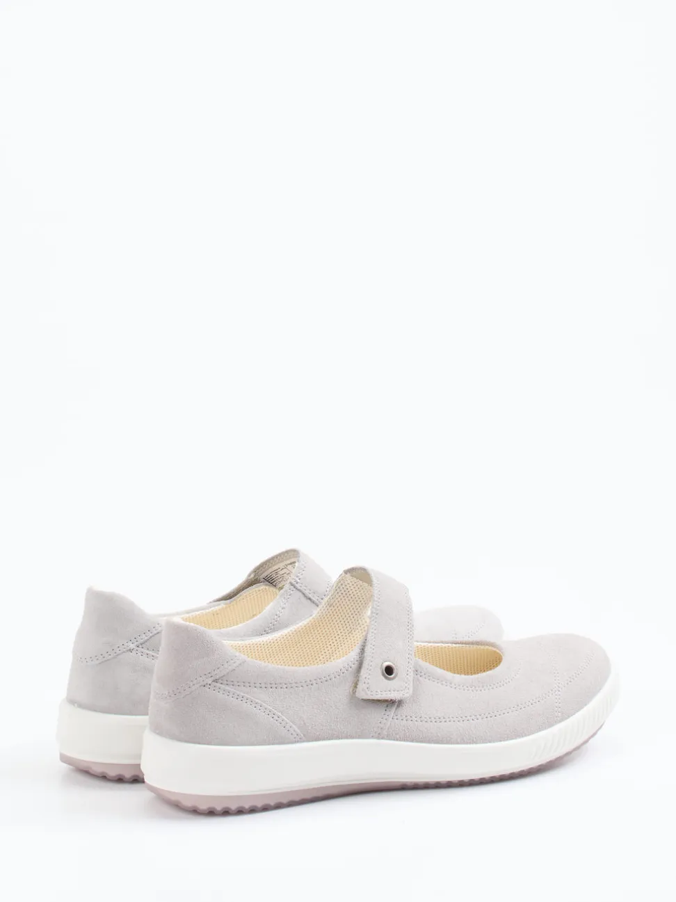 Legero – Spangenpumps aus Veloursleder hellgrau