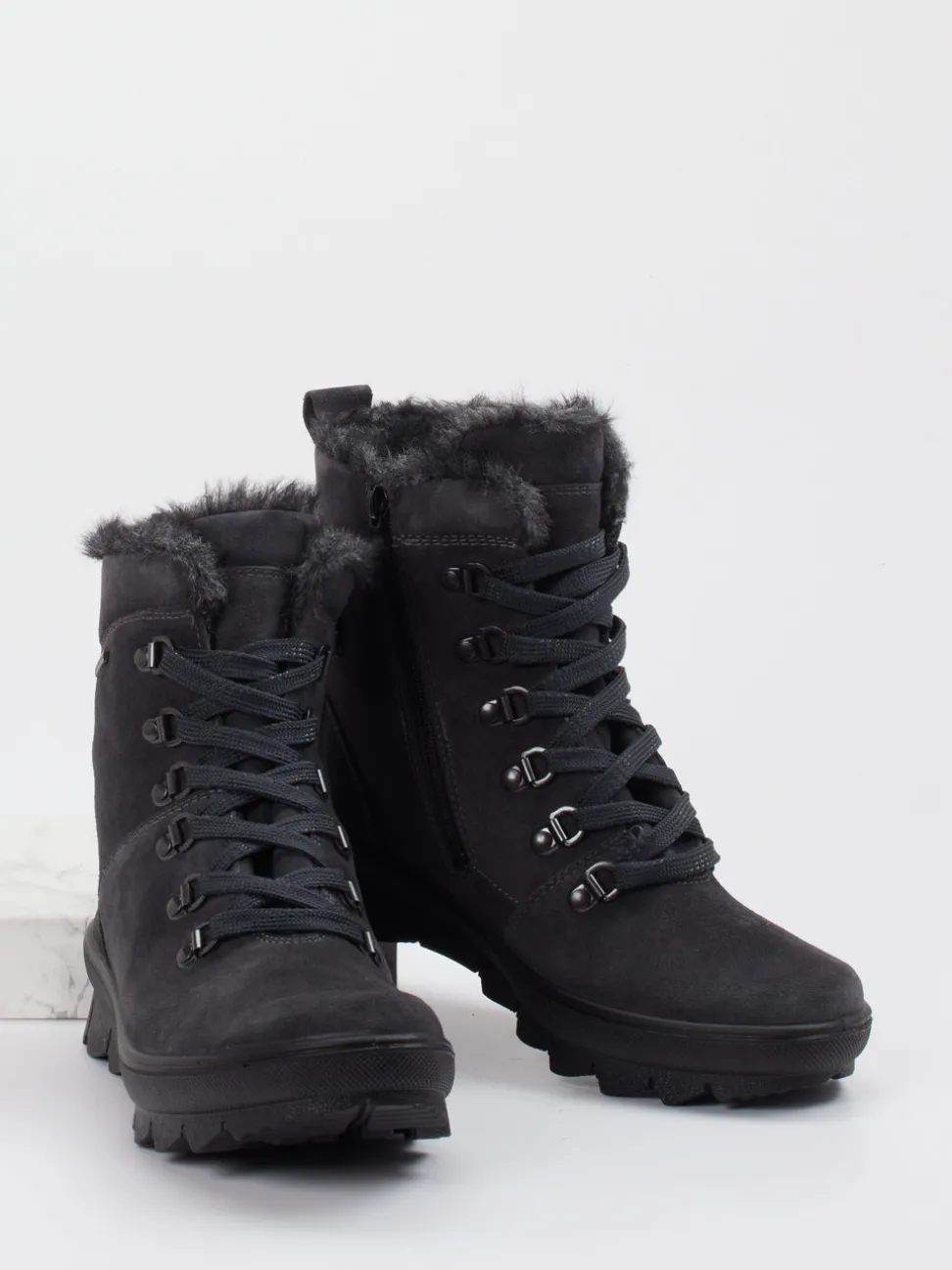 Legero – Stiefelette aus Veloursleder anthrazit
