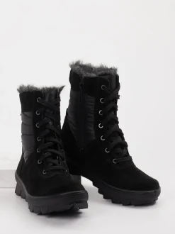 Legero – Winterboots aus Leder und Nylon Schwarz