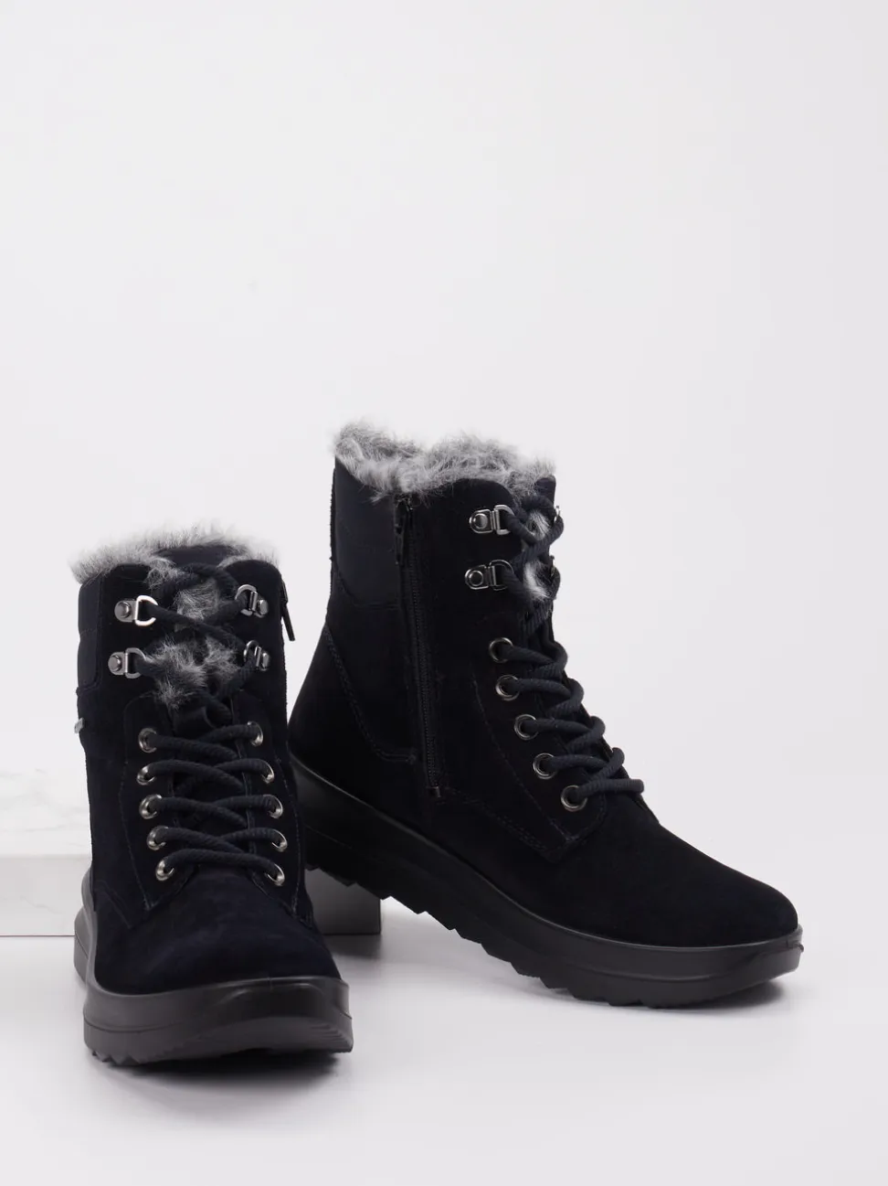 Legero – Winterboots aus Veloursleder mit Kunstfell