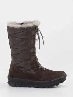 Legero – Winterstiefel aus Veloursleder dunkelbraun