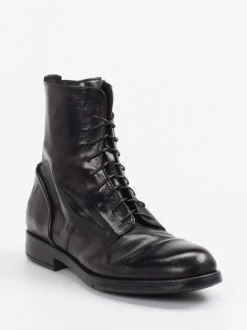 Lemargo – Schnürstiefelette aus Büffelleder schwarz