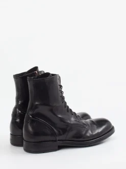 Lemargo – Schnürstiefelette aus Büffelleder schwarz