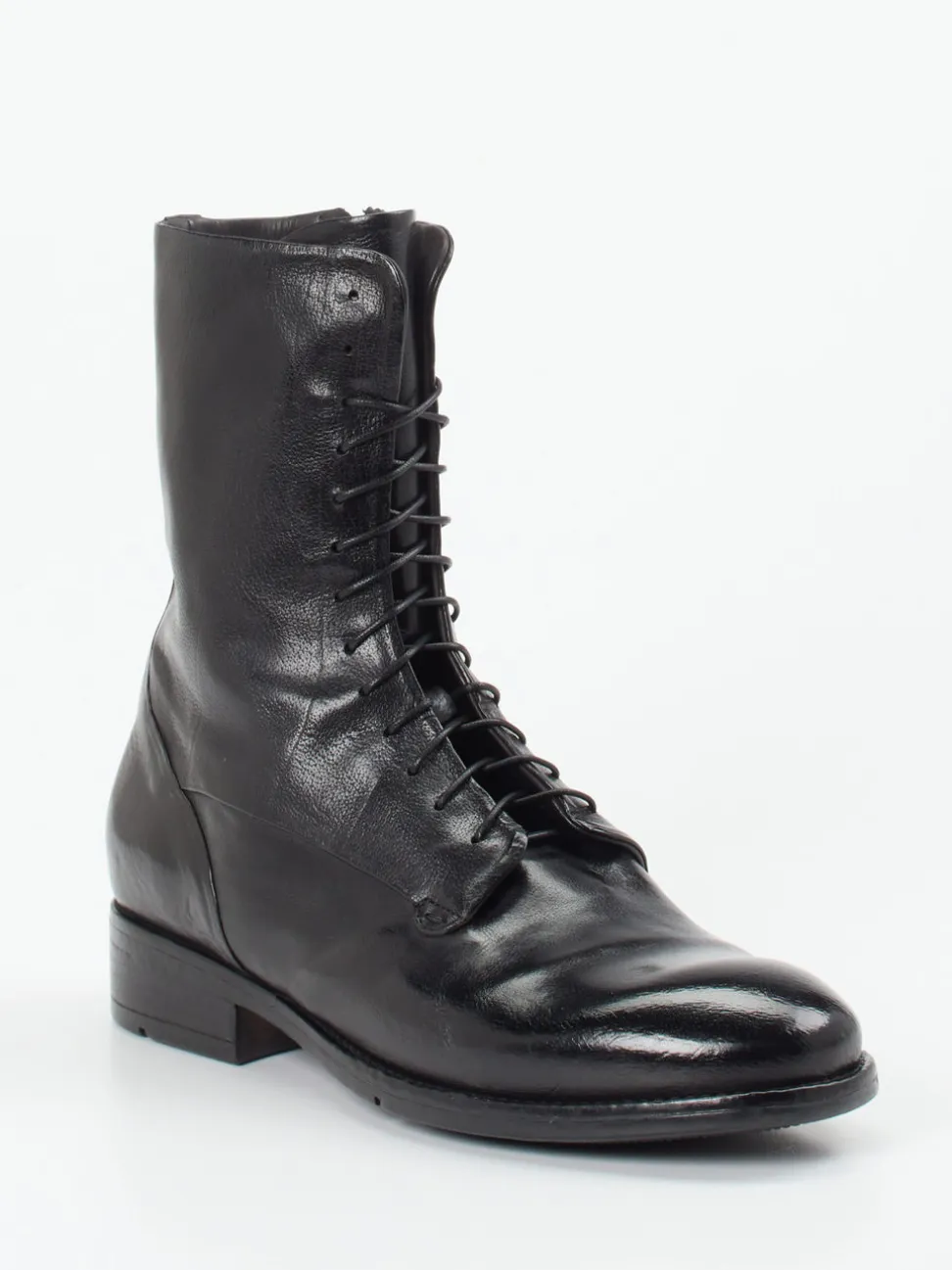 Lemargo – Schnürstiefelette aus Büffelleder schwarz