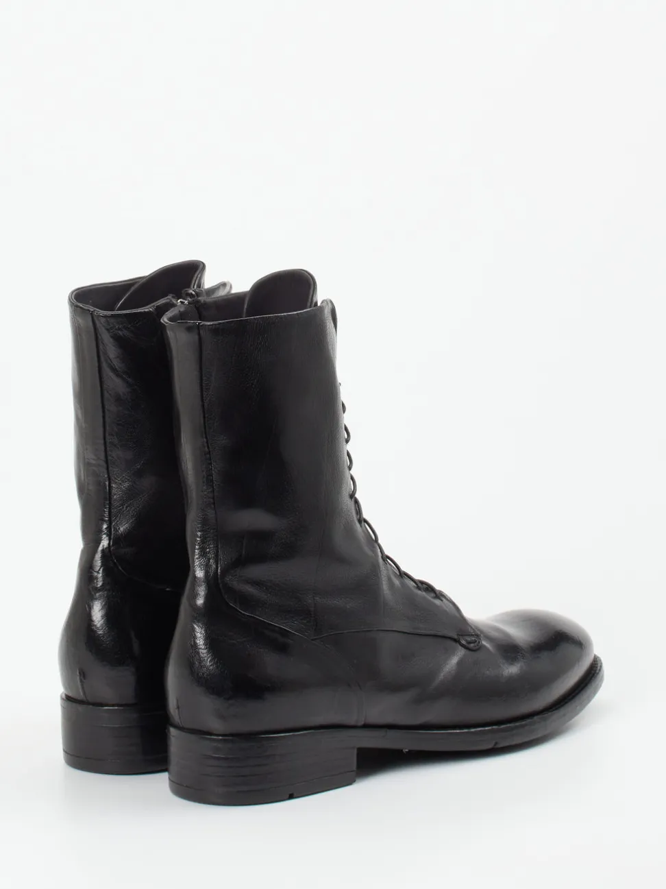 Lemargo – Schnürstiefelette aus Büffelleder schwarz