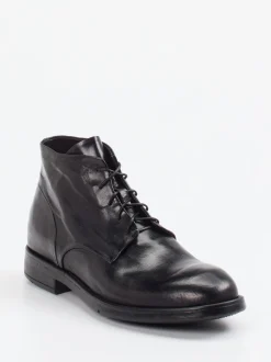 Lemargo – Schnürstiefelette aus Büffelleder Schwarz