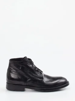 Lemargo – Schnürstiefelette aus Büffelleder Schwarz