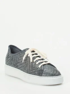 Lemargo – Sneaker aus geflochtenem Leder blaugrau