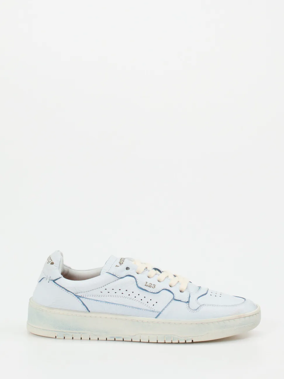 Lemargo – Sneaker aus genarbtem Glattleder hellblau