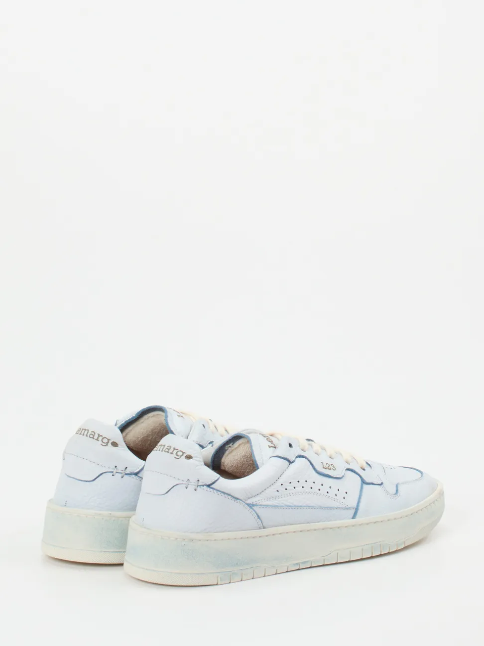 Lemargo – Sneaker aus genarbtem Glattleder hellblau