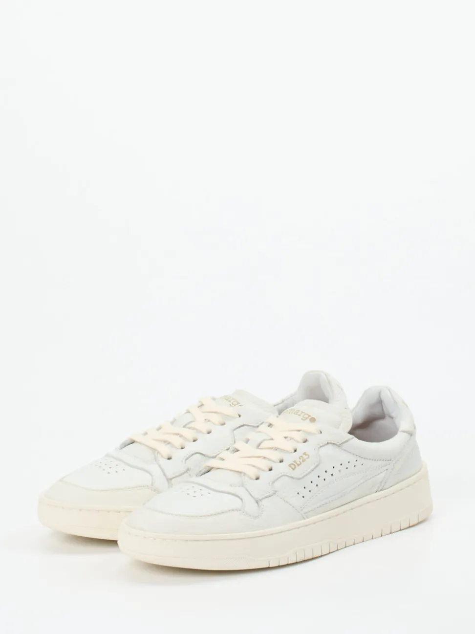 Lemargo – Sneaker aus genarbtem Glattleder Off-White