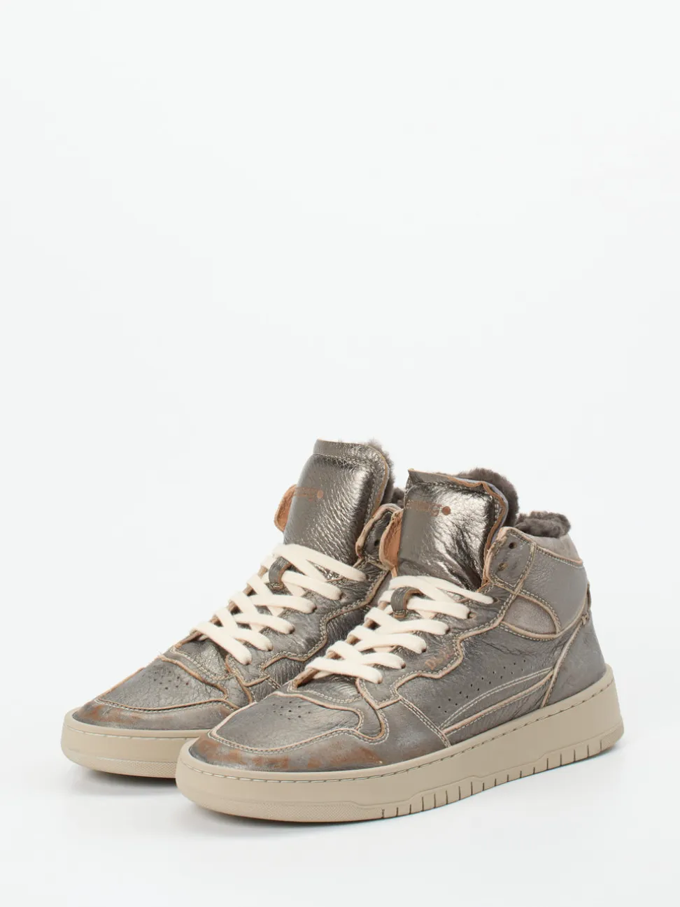 Lemargo – Sneaker aus Metallicleder Bronzebraun