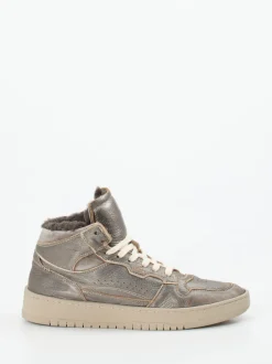 Lemargo – Sneaker aus Metallicleder Bronzebraun