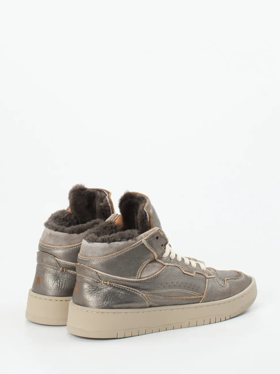 Lemargo – Sneaker aus Metallicleder Bronzebraun