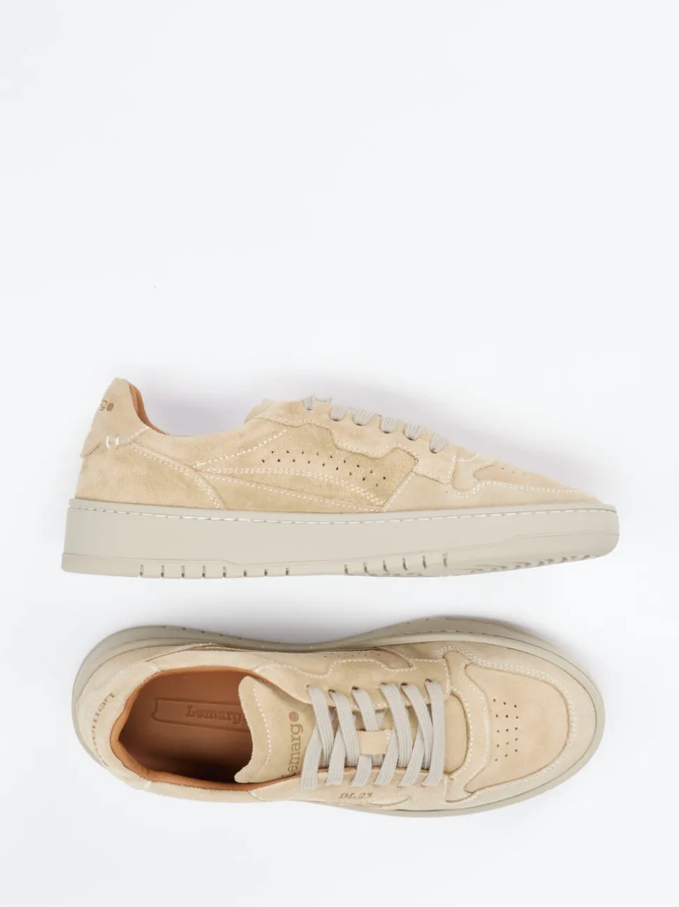 Lemargo – Sneaker aus Veloursleder beige