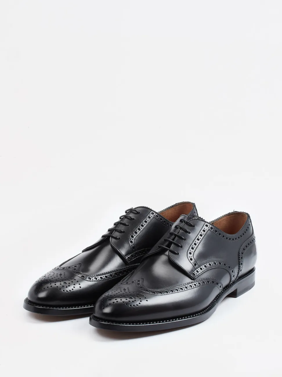 Lendvay & Schwarcz – Brogue Derby aus Kalbleder schwarz