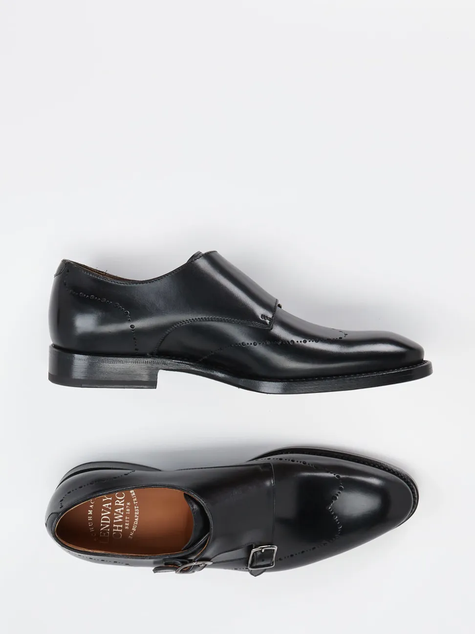 Lendvay & Schwarcz – Monkstrap aus Kalbleder schwarz