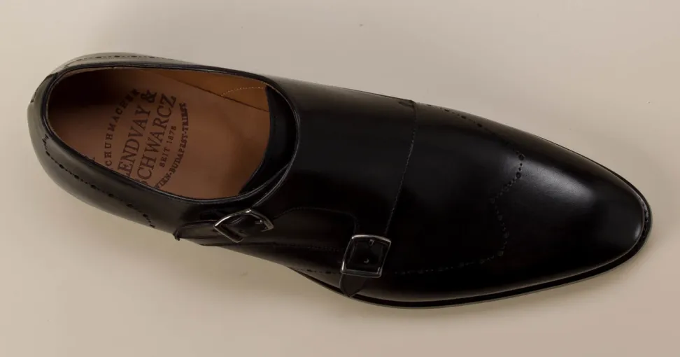 Lendvay & Schwarcz – Monkstrap aus Kalbleder schwarz