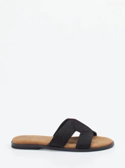 Lisa&Jo – Pantolette aus Textil in Schwarz