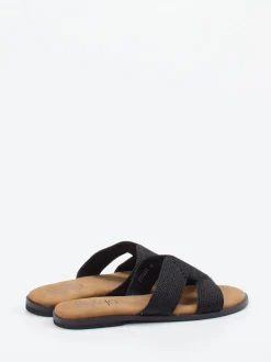 Lisa&Jo – Pantolette aus Textil in Schwarz