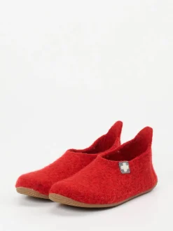 Living Kitzbühel – Hüttenschuhe aus Wollfilz Rot