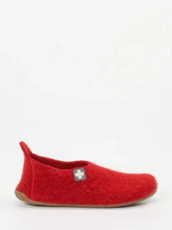 Living Kitzbühel – Hüttenschuhe aus Wollfilz Rot