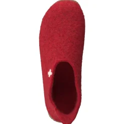 Living Kitzbühel – Hüttenschuhe aus Wollfilz Rot