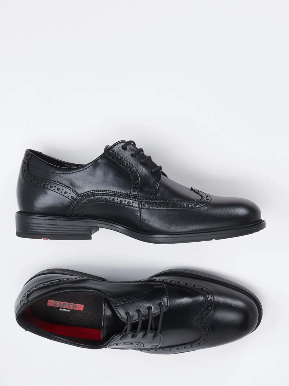 Lloyd – Brogue-Schnürschuh aus Kalbleder Schwarz