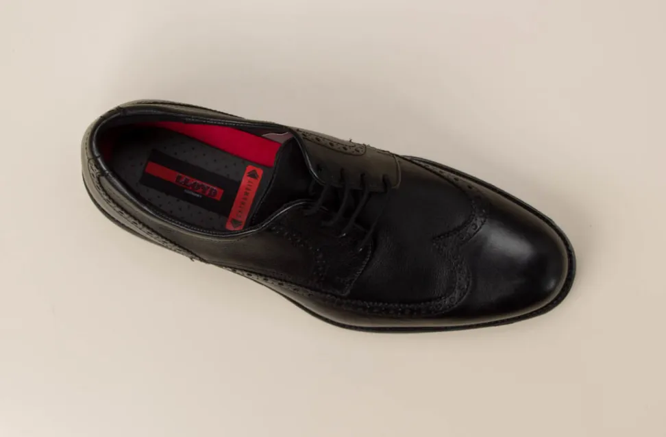 Lloyd – Brogue-Schnürschuh aus Kalbleder Schwarz