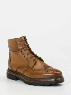 Lloyd – Brogue-Stiefeletten aus Kalbleder cognac