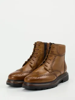 Lloyd – Brogue-Stiefeletten aus Kalbleder cognac