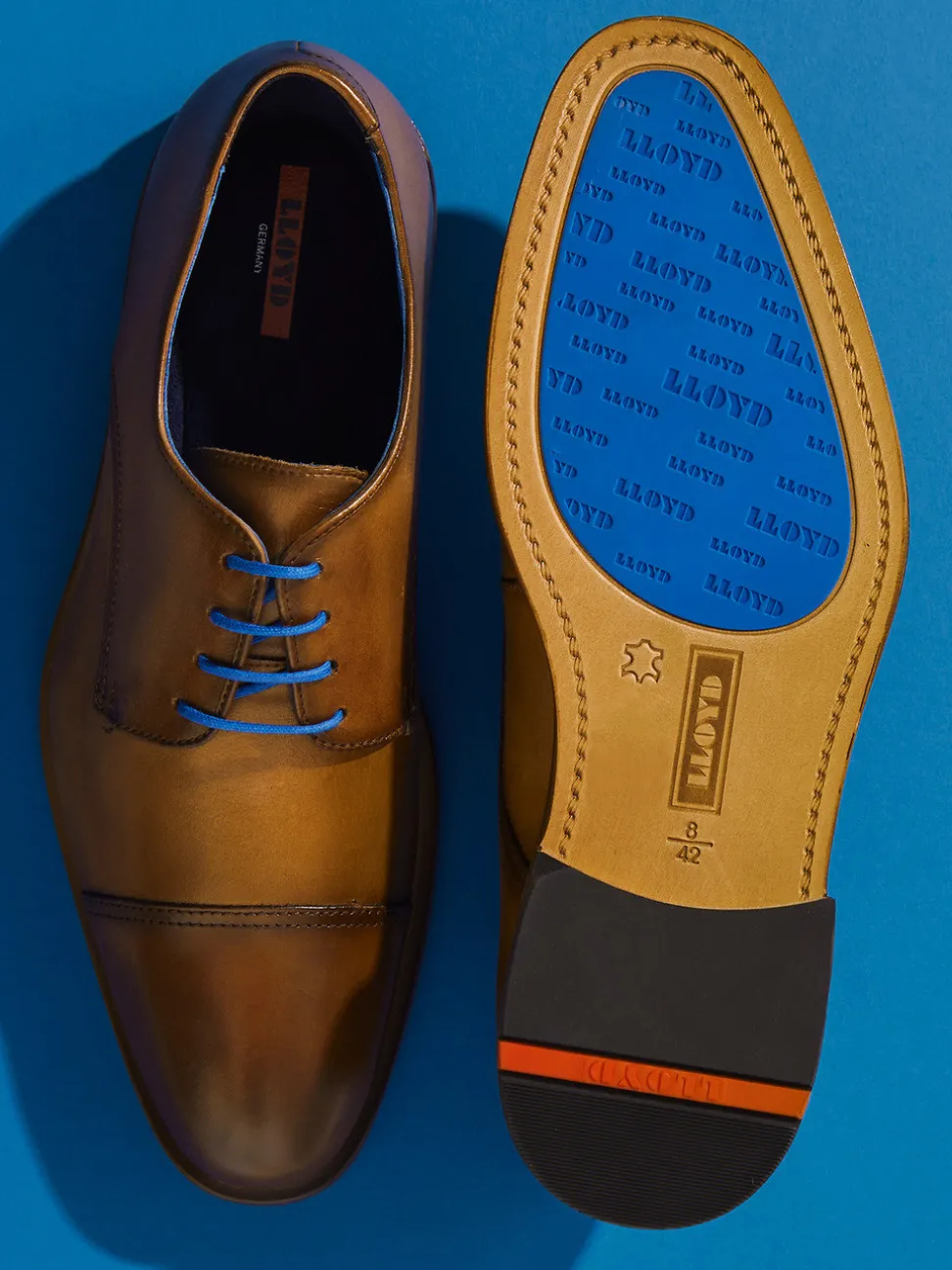 Lloyd – Derby-Schnürschuh aus Kalbleder cognac