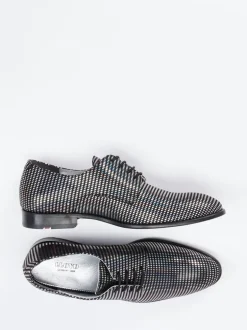Lloyd – Derby-Schnürschuh aus Metallicleder Schwarz