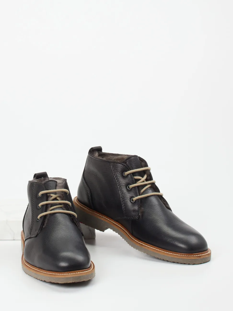 Lloyd – Desert Boots aus Kalbleder Schwarzgrau