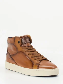 Lloyd – High-Top Sneaker aus Kalbleder Cognac