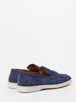 Lloyd – Loafer aus Veloursleder in Nachtblau