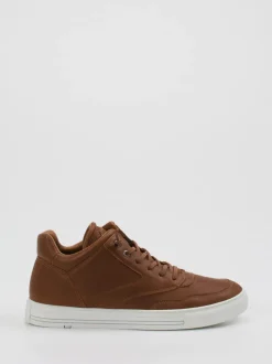 Lloyd – Mid-Top Sneaker aus Kalbleder cognacbraun