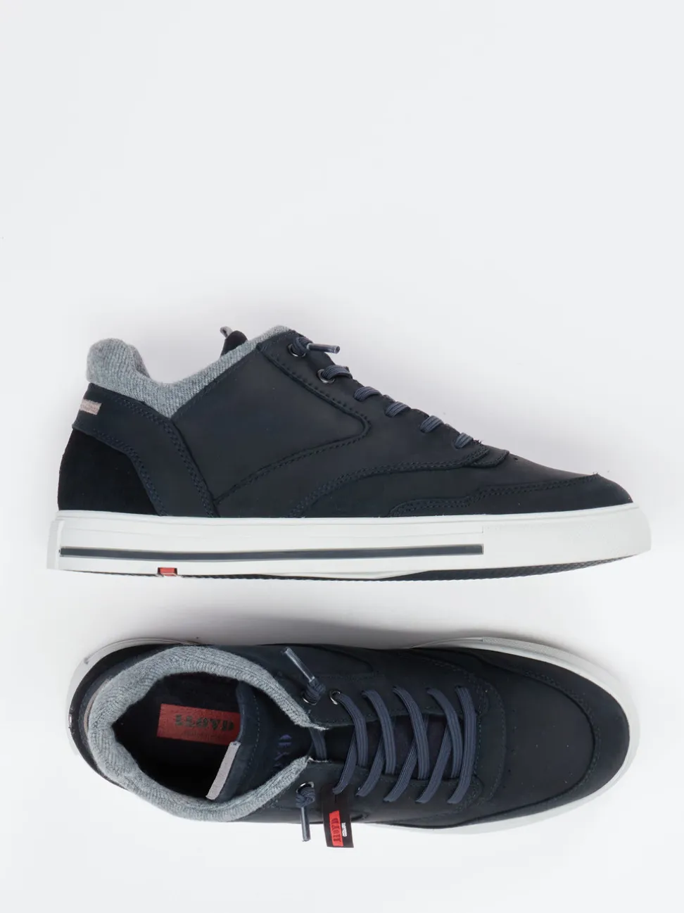 Lloyd – Mid-Top Sneaker aus Leder Dunkelblau