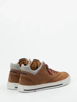 Lloyd – Mid-Top Sneaker aus Kalbleder cognacbraun