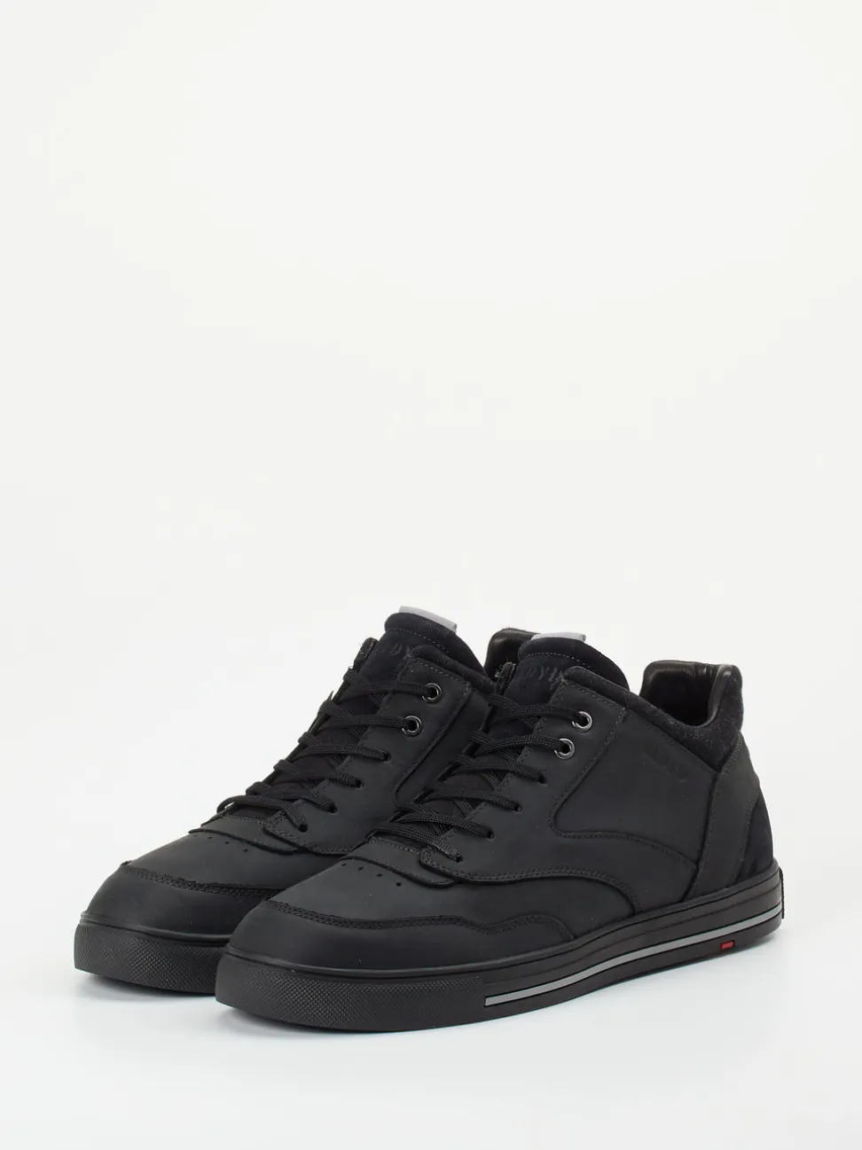 Lloyd – Mid-Top Sneaker aus Kalbleder schwarz