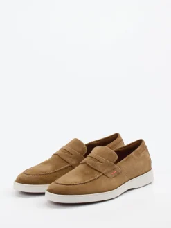 Lloyd – Penny Loafer aus Veloursleder Camelbraun