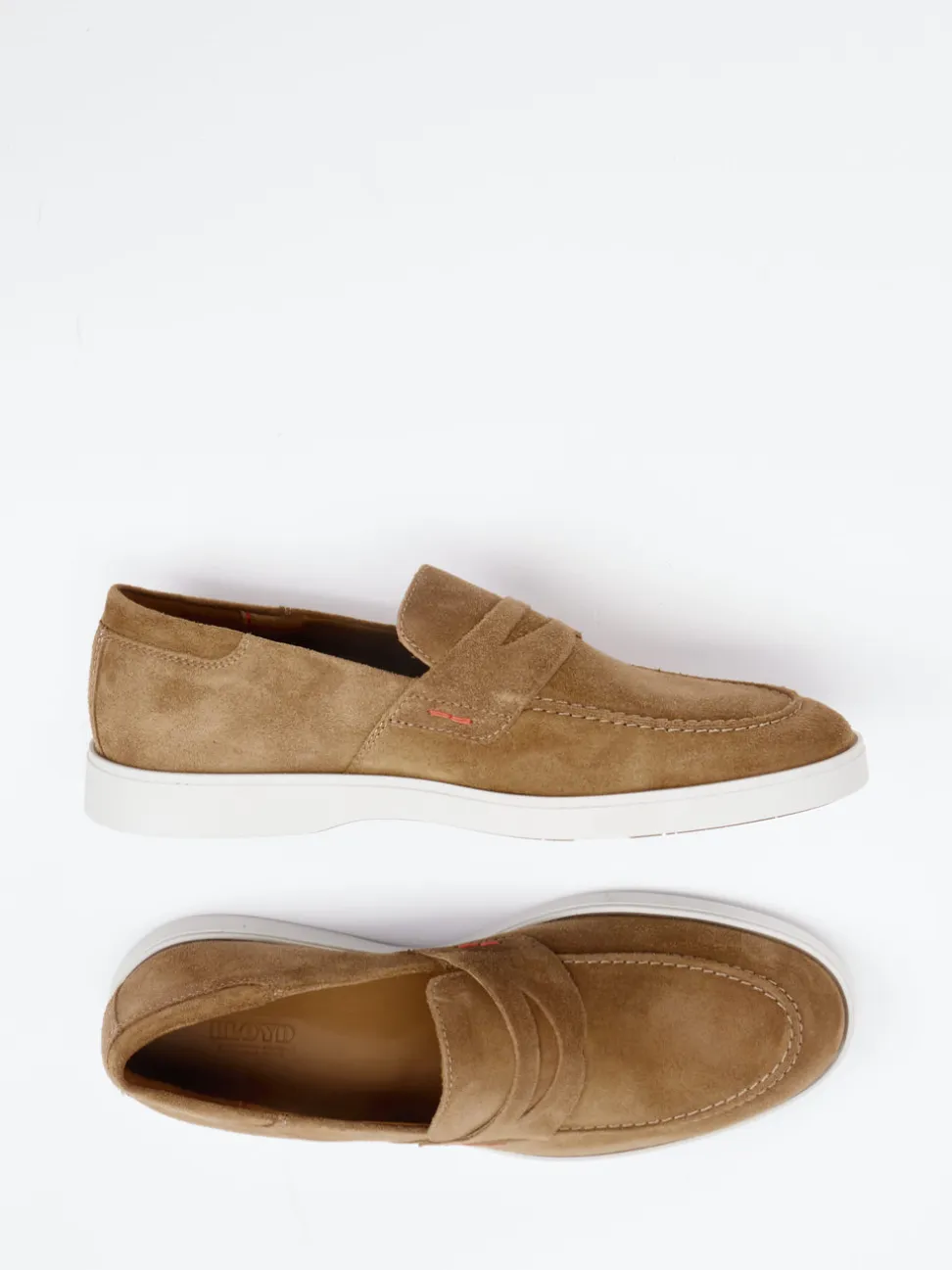 Lloyd – Penny Loafer aus Veloursleder Camelbraun