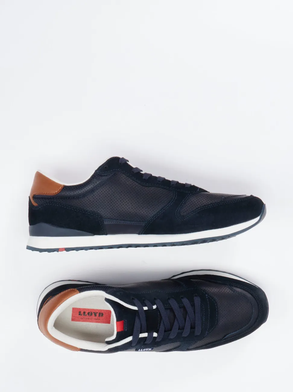 Lloyd – Retro-Sneaker aus Leder und Mesh dunkelblau