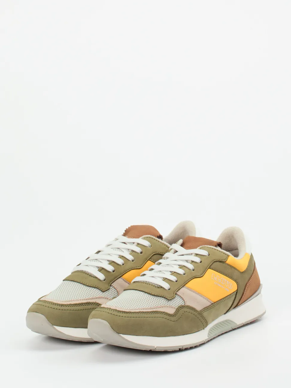 Lloyd – Retro-Sneaker aus Veloursleder olivgrün