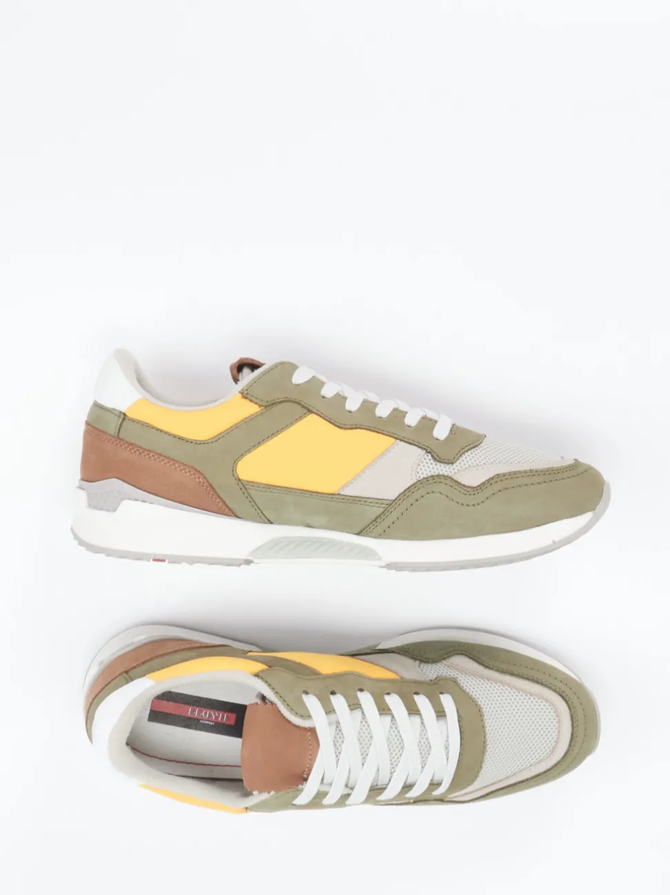 Lloyd – Retro-Sneaker aus Veloursleder olivgrün