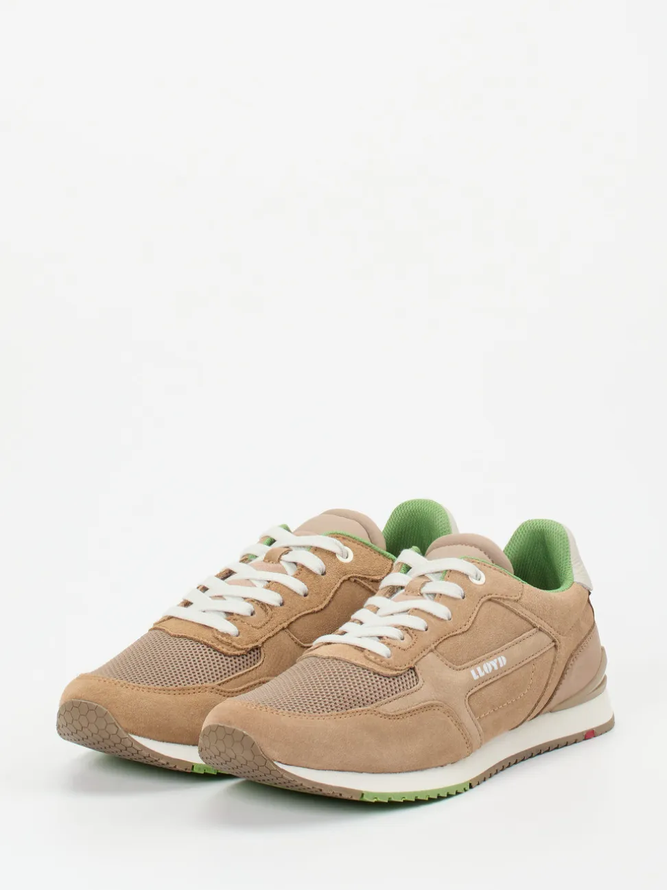 Lloyd – Retro-Sneaker aus Veloursleder Sandbraun
