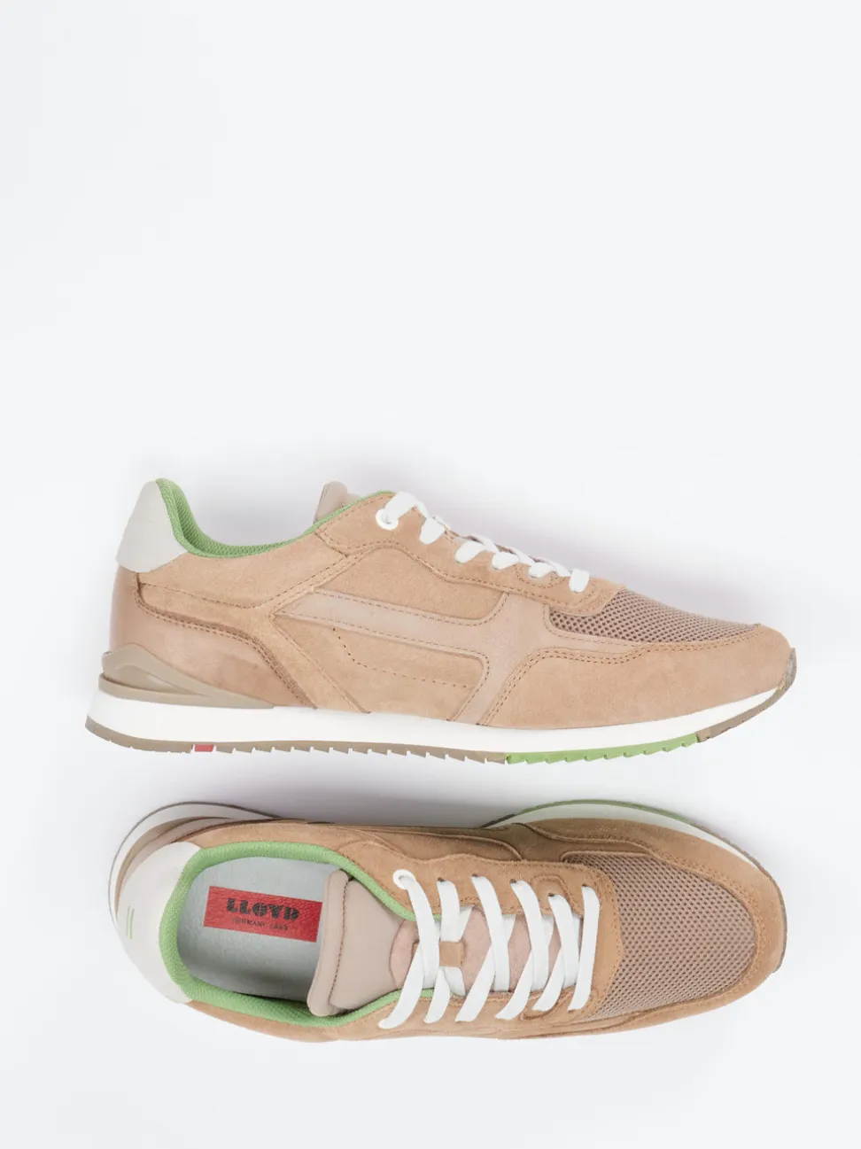 Lloyd – Retro-Sneaker aus Veloursleder Sandbraun